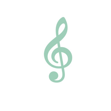 Green treble clef symbol