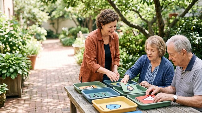 Older neighbors learn fraud prevention through card sorting