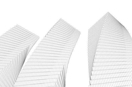 architecture building abstract vector illustration