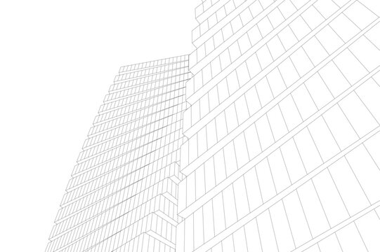 architecture building abstract vector illustration
