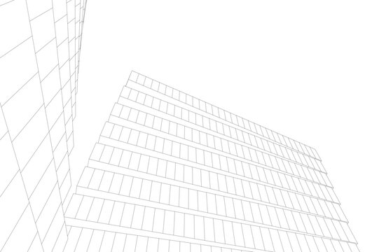 architecture building abstract vector illustration