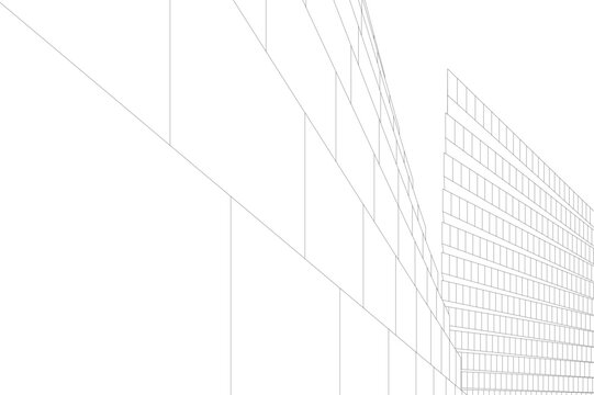architecture building abstract vector illustration