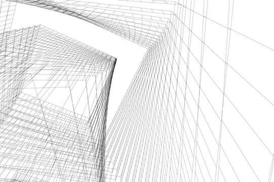 architecture building abstract vector illustration