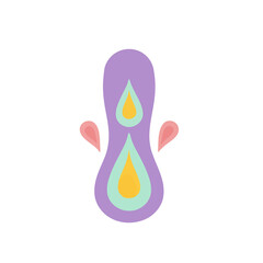 Sanitary pad with liquid drops illustration © dorine