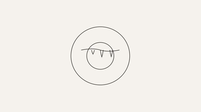 Minimalist line art eye symbol sequence