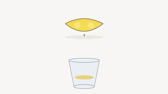 Three lemon slices dropping into glasses