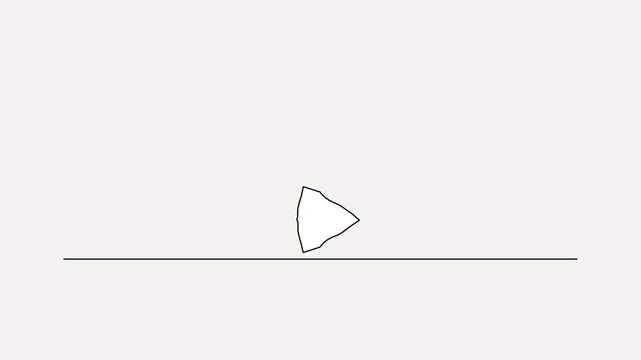 Minimalist animation with bouncing off thin