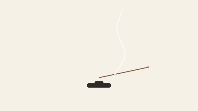 Minimalist vector animation with meditation