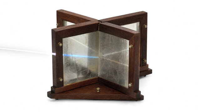 Crossed Nicol Prisms Demonstrating Light Polarization and Double Refra