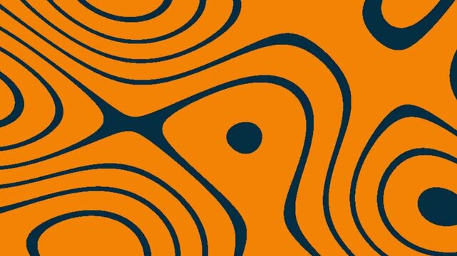 Abstract Orange Pattern Moving Across Smooth Surface