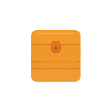 Orange treasure chest icon