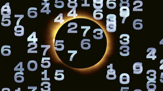 solar eclipse during totality with overlayed code