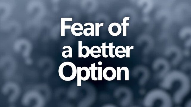 FOBO Fear of a Better Option Social Pressure on People and Feel worry career concept AI Generative