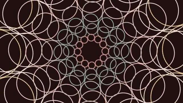 Abstract Circular Pattern Forming Waves in Dark Background