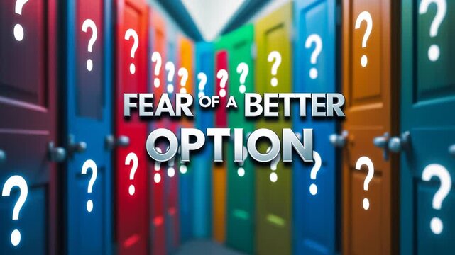 FOBO Fear of a Better Option Social Pressure on People and Feel worry career concept AI Generative