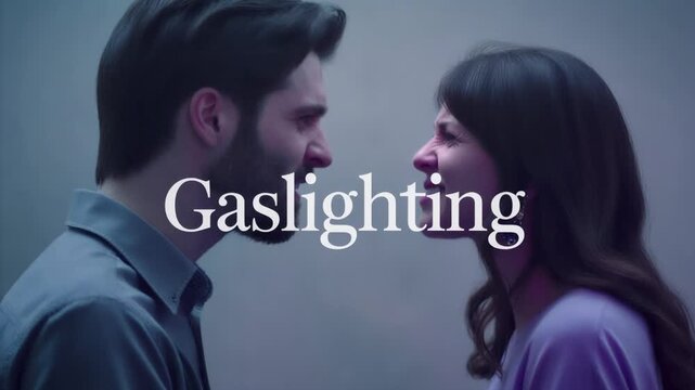 Gaslighting psychological violence manipulator try change victim perception of reality AI Generative