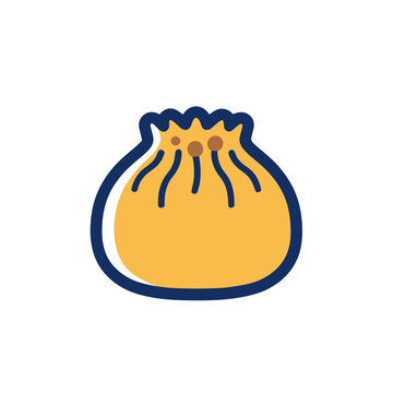 Stylized dumpling illustration