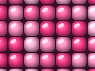 Obraz premium Shiny Puffed Quilt Cells Dimensional Textile Design