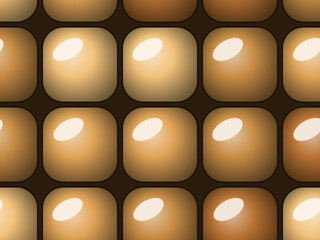 Obraz premium Shiny Puffed Quilt Cells Dimensional Textile Design