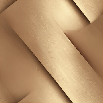 Seamless pattern art retro sculptural champagne metal folds create a refined luxury background with realistic texture, directional light and clean negative space for branding or presentation design.
