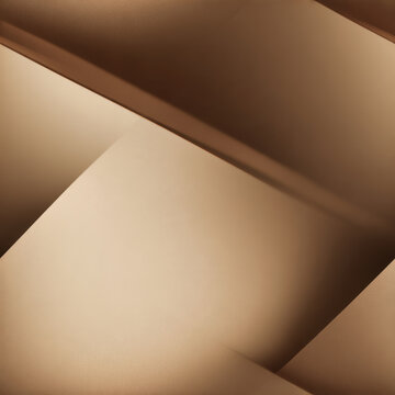 Seamless pattern art retro sculptural champagne metal folds create a refined luxury background with realistic texture, directional light and clean negative space for branding or presentation design.
