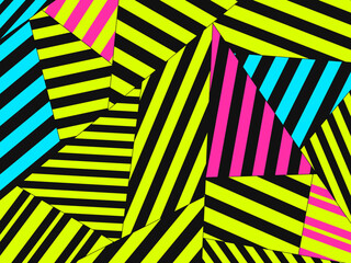 Fototapeta premium Bold Fractured Stripe Blocks Fashion Print Pattern