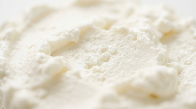 Close up of white creamy fresh goat cheese texture background.
