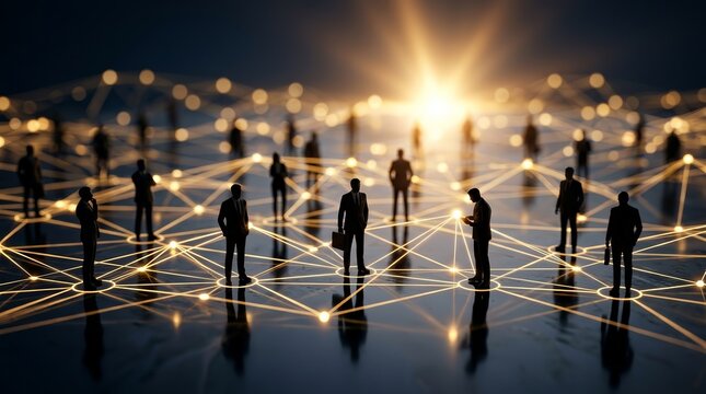Professional team implementing customer managed relationship strategies and partnership.