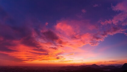 Fototapeta premium Orange And Pink Twilight Sky