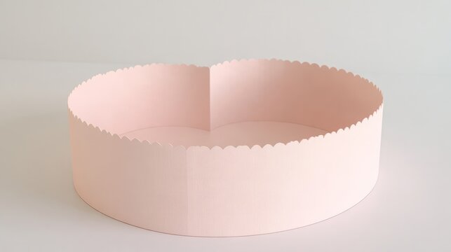Pink heart gift box on plain white background