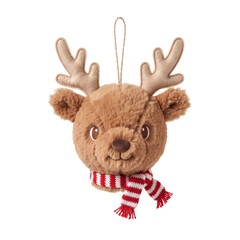 Cute plush reindeer head Christmas hanging ornament © Fee
