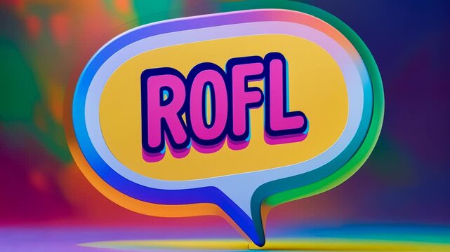 Acronym ROFL Rolling On the Floor Laughing online humor communication of young people AI Generative