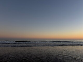 Horizontal Photo of Atlantic Ocean Shoreline at Dusk in South Portugal © Enrique