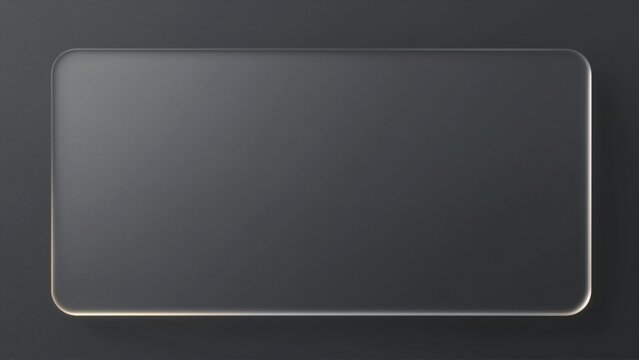 rectangular rectangular object smooth surface appears dark grey material possibly plastic similar material edges object slightly curved giving modern sleek look background solid black color making