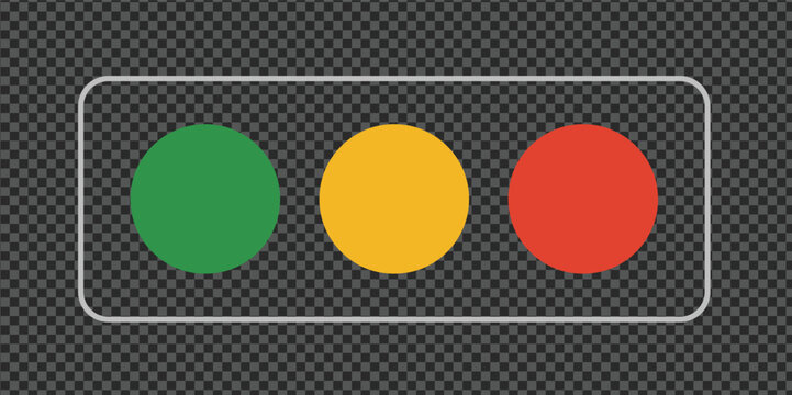 Traffic Light with Three Colors. A simplified illustration of a traffic signal displaying red, yellow, and green lights, symbolizing traffic control and regulation.