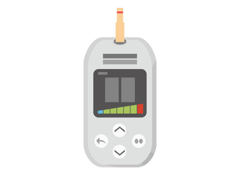 血糖値測定器のイラスト