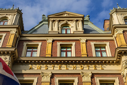 InterContinental Amstel Amsterdam Hotel (usually Amstel Hotel, 55 luxury Rooms, 24 Suites), five-star hotel with unique location on bank of river Amstel. Amsterdam, The Netherlands. September 12, 2026