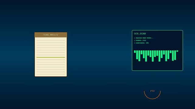 Digital knowledge retrieval processes unfold across multiple interface windows featuring neon green data bars and scrolling programming code lines on a deep blue dark screen environment