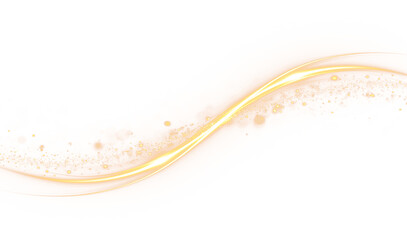 Plakat Shimmering golden trail with bright stars, shimmering particles and dynamic light effects, sparkling patterns and swirls for a festive decoration.
