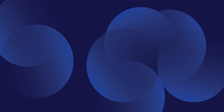  Design abstract blue circle line banner background