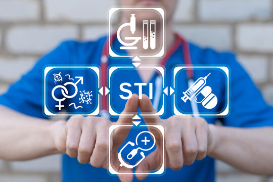Concept of STI Sexually Transmitted Infections. Sexual Health.