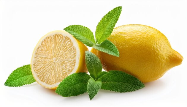 Fresh Lemon Verbena Isolated On White