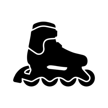 Inline roller skate with four wheels designed for urban commuting and sports activities