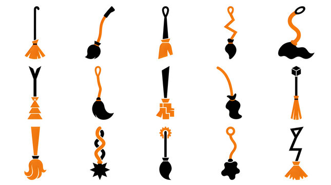 Creative collection of whimsical magic wands with loops and stars