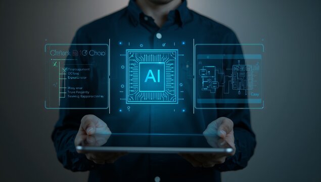 enterprise ai automation interface showing intelligent workflow management with task checklists and digital process orchestration for optimizing business productivity and monitoring system performance