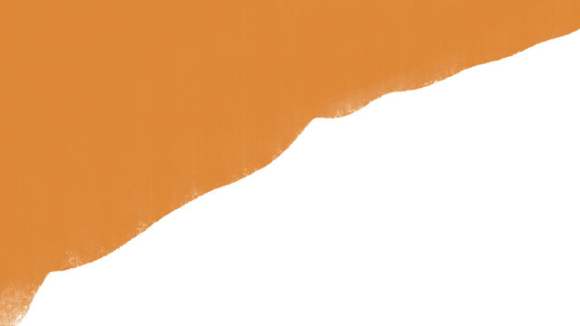Terracotta diagonal corner shape element with a smooth edge. PNG design element for elegant modern frames, creative banners, and layouts.
