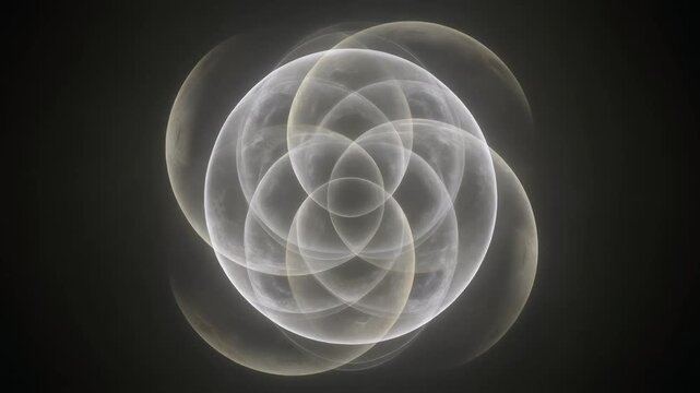 Abstract Sacred Geometry Flower of Life Fractal Swirls