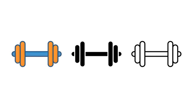 Three dumbbell variations illustration