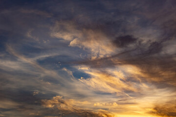 Fototapeta premium beautiful sky and clouds at sunset