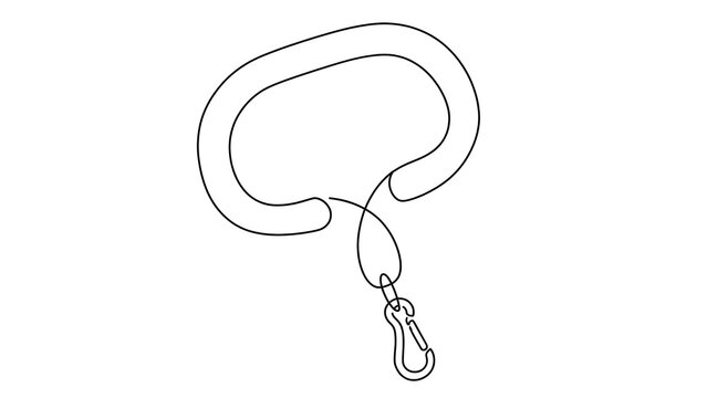 Lanyard with clip on white background.